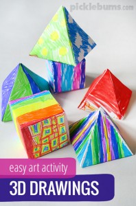3D Drawings - a quick and easy art activity