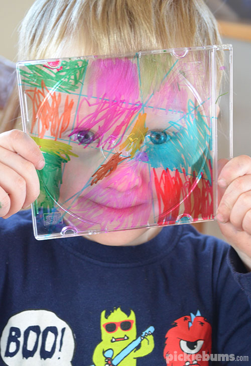 Make a CD case stained glass window! 