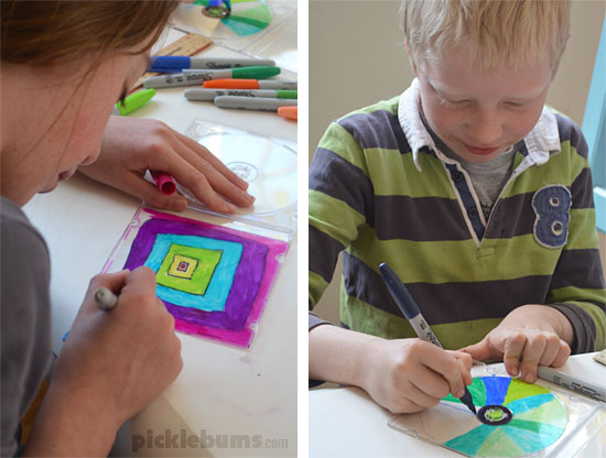 Make a CD case stained glass window! 