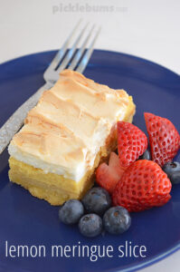 Eeasy Lemon Meringue Slice recipe