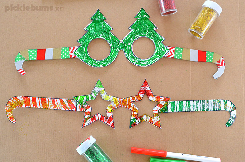 Christmas eye glass printable paper craft