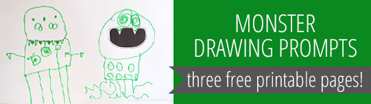 free printable monster drawing prompts