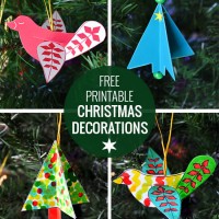 Free printable Christmas decorations - make Christmas crafting easy!