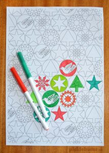 Free printable colour your own Christmas wrapping paper - colour in your own Christmas gift wrap for totally unique gifts!