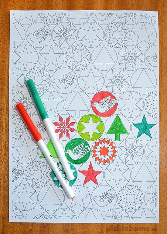 Free printable colour your own Christmas wrapping paper - colour in your own Christmas gift wrap for totally unique gifts!