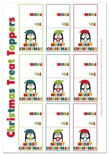 Free Printable Christmas Mini Treat Bag Toppers. - Picklebums