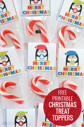 Free Printable Christmas Mini Treat Bag Toppers. - Picklebums