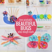 Beautiful Bugs! Free printable play dough mats