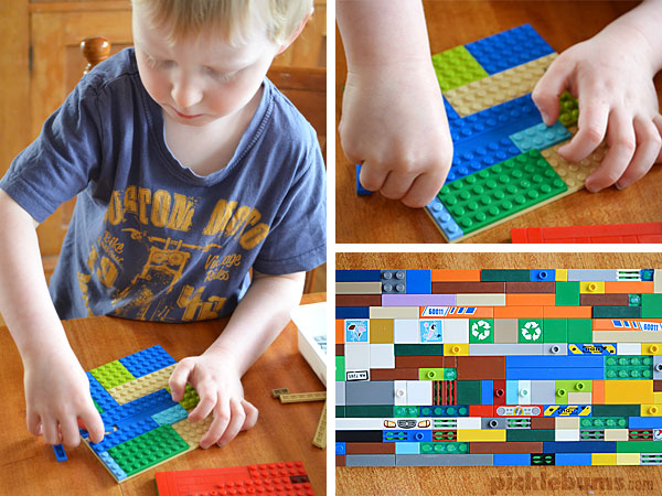Flat Lego Challenge - what would your kids build if they could only use flat pieces? 