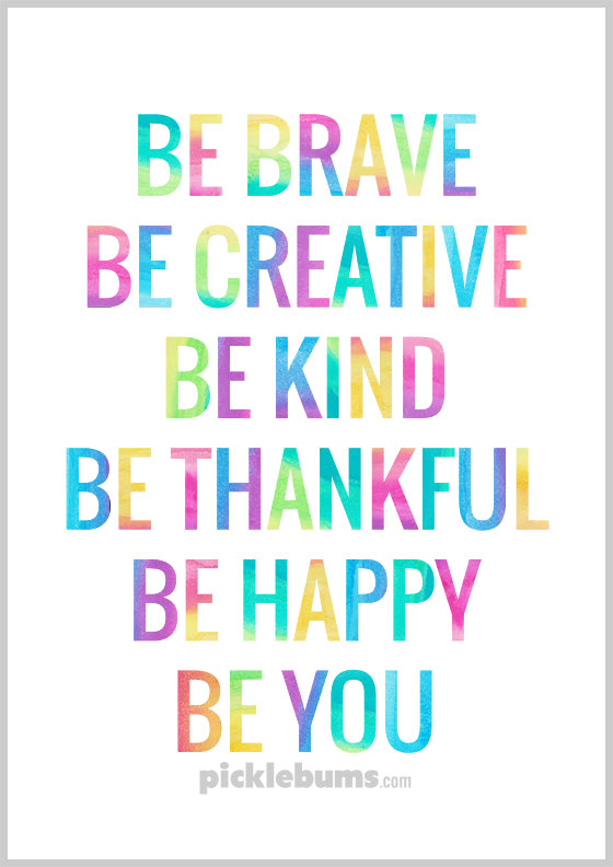 Be You - Free printable poster