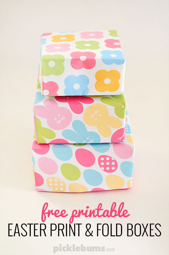 Print and Fold Easter boxes - free printable gift boxes perfect for little Easter gifts.