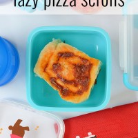 Lazy pizza scrolls - an easy no-knead recipe, perfect for school lunches