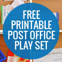 Post Office Play - use our free printables to set up your own post office complete with stamps and personal letter boxes!