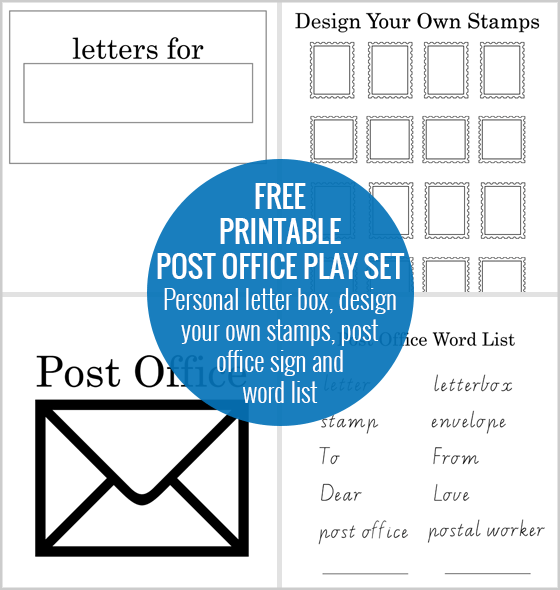 Post Office Play Free Printable Play Set Picklebums