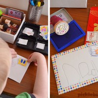 Post Office Play - use out free printables to set up your own post office complete with stamps and personal letter boxes!
