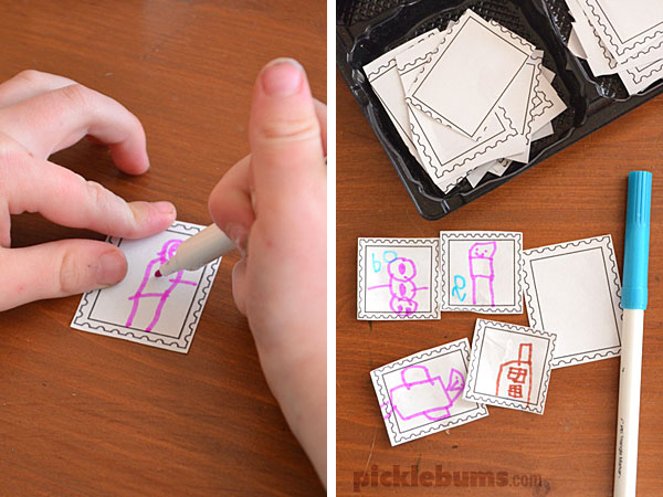 Post Office Play - use our free printables to set up your own post office complete with stamps and personal letter boxes!