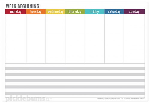 free printable weekly planner picklebums