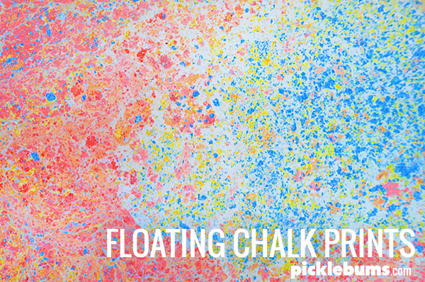 Floating Chalk Printing - an easy yet magical art activity