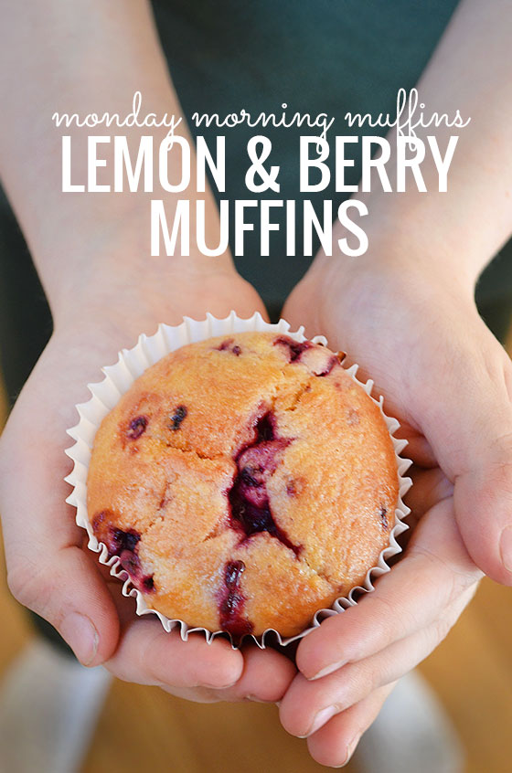 Lemon and berry muffins - a quick and easy Monday morning treat