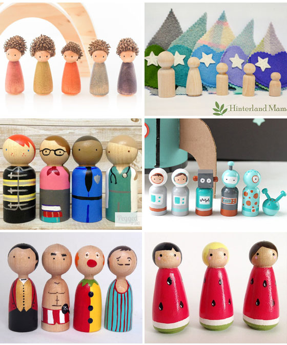 20 Perfect Peg Dolls - for all kind of pretend play!