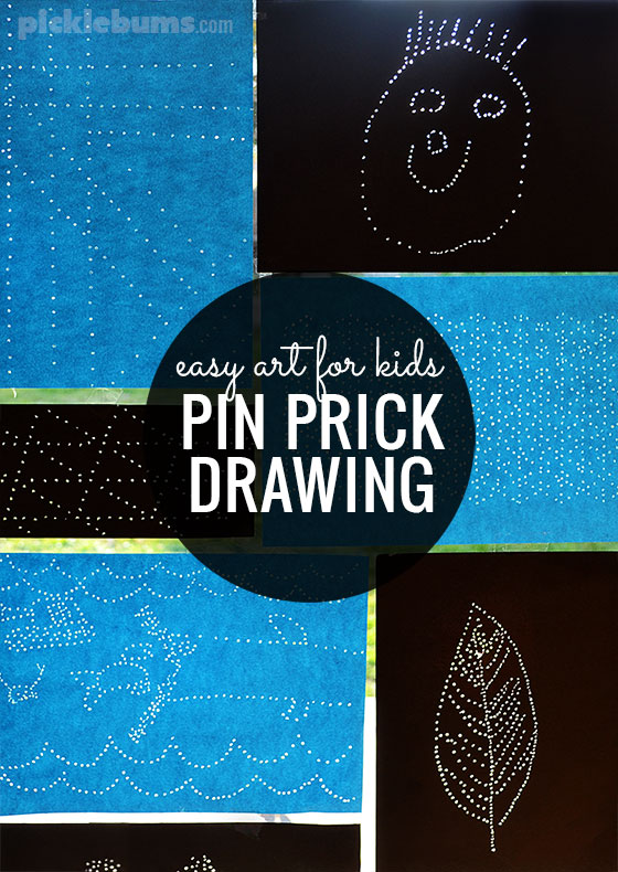 Pin prick drawings may great 'sun catchers' and are an easy, no-mess, art activity for kids