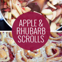 Apple and rhubarb scrolls