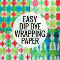 Dip dying is a super easy, super fun art technique and it makes the most awesome homemade wrapping paper!
