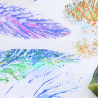 Easy Leaf Printing - quick, easy, low mess, art activity for kids