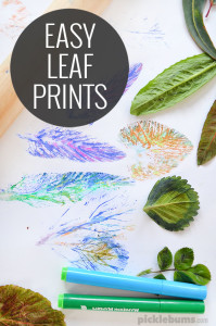 Easy Leaf Printing - quick, easy, low mess, art activity for kids