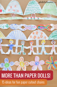 More than just paper dolls! How to make fun paper cut out chains plus 15 simple ideas to cut out