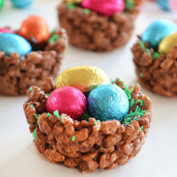 Chocolate Easter Nests - an easy recipe that kids can cook!