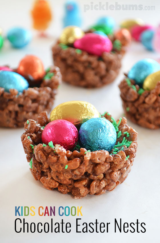 Chocolate Easter Nests - an easy recipe that kids can cook!