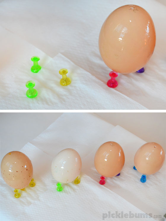 Super easy Easter activity - drip dyed Easter eggs
