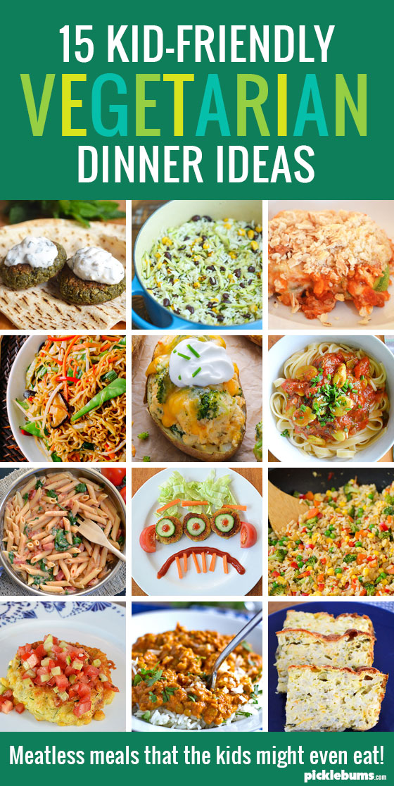 15 Kid-friendly Vegetarian Dinner Ideas - meatless meals that the kids might actually eat! 