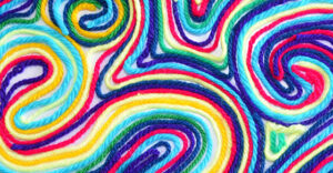 Would you like to paint without using any paint? Try yarn painting!