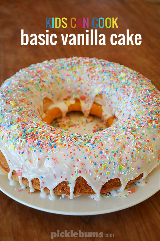 Basic Vanilla Cake - easy enough for the kids to cook themselves, and totally delicious!