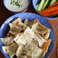Pita Chips - an easy taste snack that the kid can cook!
