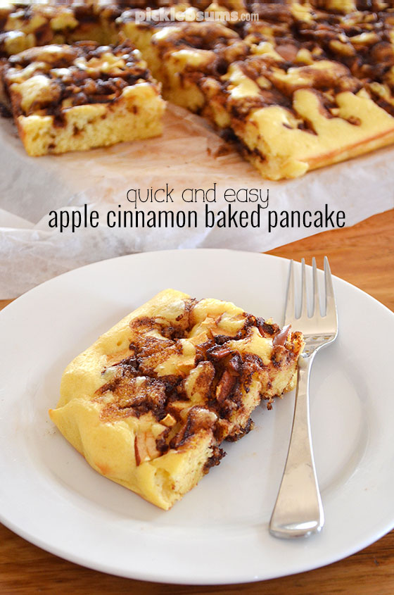 Quick and Easy Apple and Cinnamon Baked Pancake
