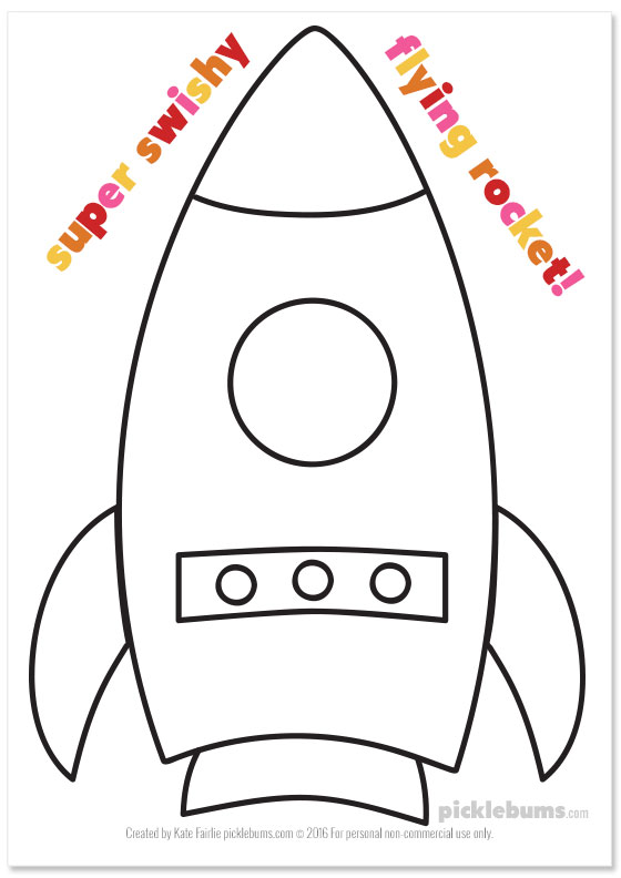 Make a super swishy flying rocket! Use our free printable template and step by step instructions 