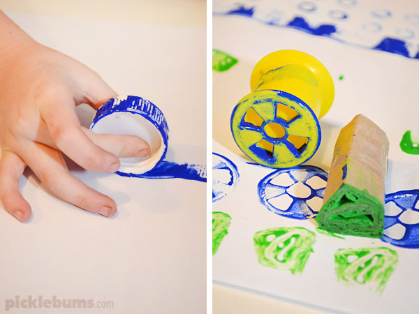 Ten crazy things to print with! An easy art activity for kids! 