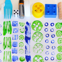 Ten crazy things to print with! An easy art activity for kids!
