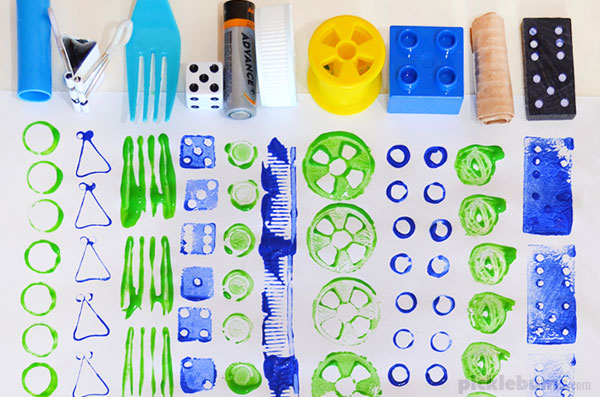 Ten crazy things to print with! An easy art activity for kids! 