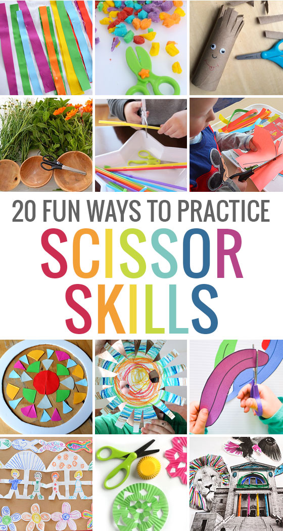 20 fun ways to practice scissor skills! 