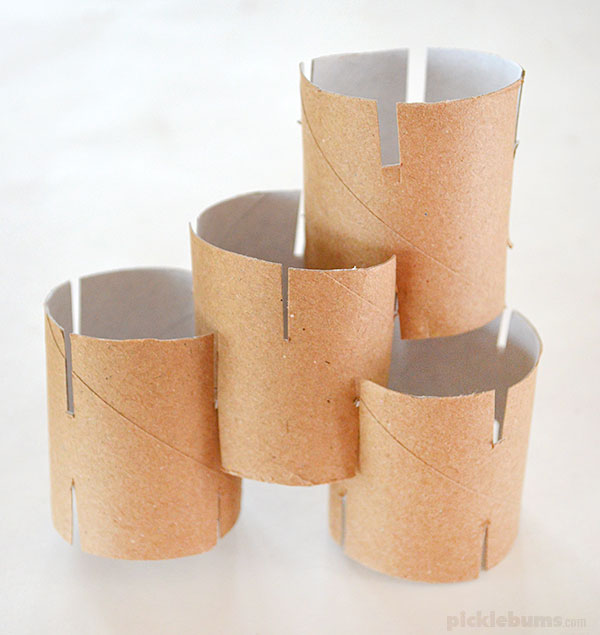 Make your own cardboard tube construction set! 