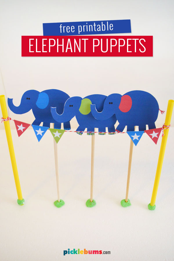 free printable elephant puppets
