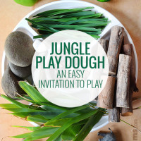 Jungle Play Dough - an easy invitation to play which also makes a fabulous gift!