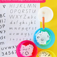 Easy Letter Collage - download an print our free letter pages and try this simple learning activity