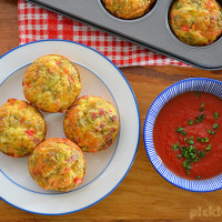 Mini Pizza Quiche - crustless quiche that is great in the lunch box, for dinner, or even breakfast!