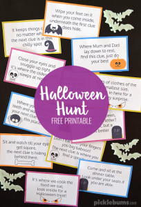 Halloween Hunt! Free printable Halloween treasure hunt