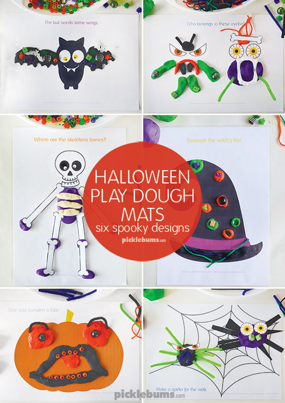 Halloween play dough mats 